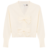 Load image into Gallery viewer, Ladies Crochet Bow Cardigan

