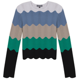 Load image into Gallery viewer, Ladies Crochet Color Blocked Cardigan
