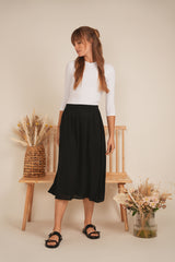 Load image into Gallery viewer, 32" Midi Calf A Line Tencel Gauze Skirt
