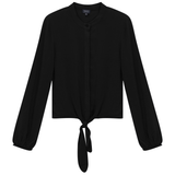 Load image into Gallery viewer, Ladies Button Down Tencel Gauze Tie Shirt
