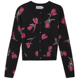 Load image into Gallery viewer, Ladies Printed Knit Cropped Cardigan
