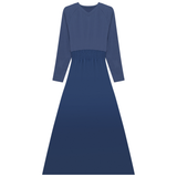 Load image into Gallery viewer, Ladies Maxi V Neck Combo Dress
