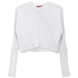 Load image into Gallery viewer, Ladies Cropped Ribbed Cardigan
