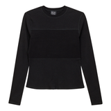 Load image into Gallery viewer, Ladies Ribbed Solid Stitching Tee
