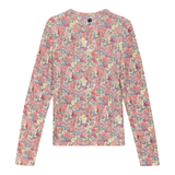 Load image into Gallery viewer, Ladies Cotton Floral Long Sleeves V Neck Tee
