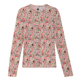 Load image into Gallery viewer, Ladies Cotton Floral Long Sleeves V Neck Tee
