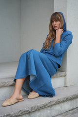 Load image into Gallery viewer, Ladies Denim Hoodie

