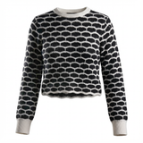 Load image into Gallery viewer, Ladies Cropped Wave Sweater
