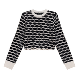Load image into Gallery viewer, Ladies Cropped Wave Sweater
