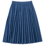 Load image into Gallery viewer, Ladies 25.5" Short Denim Burst Pleated Skirt
