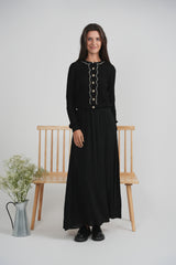 Load image into Gallery viewer, Ladies Midi Denim Burst Pleated Skirt

