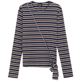 Load image into Gallery viewer, Ladies Striped Wrap Tee

