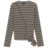Load image into Gallery viewer, Ladies Striped Wrap Tee
