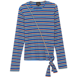 Load image into Gallery viewer, Ladies Striped Wrap Tee
