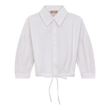 Load image into Gallery viewer, Ladies Striped Cropped Bungee Blouse
