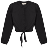 Load image into Gallery viewer, Ladies Cropped Cotton Tie Blouse
