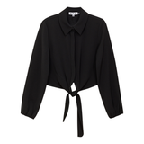 Load image into Gallery viewer, Ladies Satin Crepe Tie Shirt
