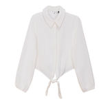 Load image into Gallery viewer, Ladies Satin Crepe Tie Shirt

