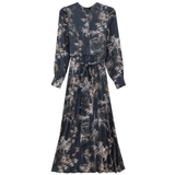 Load image into Gallery viewer, Ladies Printed Satin Accordian Pleated Dress
