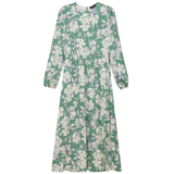 Load image into Gallery viewer, Ladies Satin Floral Midi Dress
