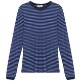 Load image into Gallery viewer, Ladies Ribbed Stripped V Neck Tee
