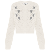 Load image into Gallery viewer, Ladies Cropped Crochet Embroidered Cardigan
