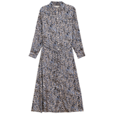 Load image into Gallery viewer, Ladies Printed Satin Midi Shirt Dress
