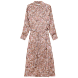 Load image into Gallery viewer, Ladies Printed Satin Midi Shirt Dress
