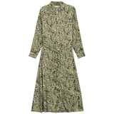 Load image into Gallery viewer, Ladies Printed Satin Midi Shirt Dress

