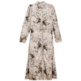 Load image into Gallery viewer, Ladies Printed Satin Belted Shirt Dress
