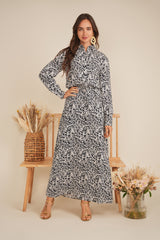Load image into Gallery viewer, Ladies Printed Linen Maxi Dress
