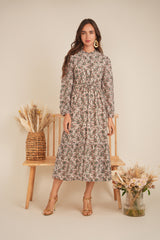Load image into Gallery viewer, Ladies Printed Chiffon Midi Dress
