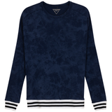 Load image into Gallery viewer, Ladies Dolman Acid Wash Stripped Elastic Top
