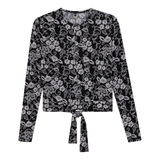 Load image into Gallery viewer, Ladies Printed Tie Tee
