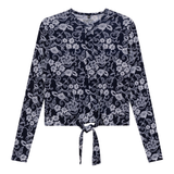 Load image into Gallery viewer, Ladies Printed Tie Tee
