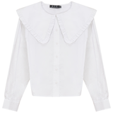 Load image into Gallery viewer, Ladies Bib Collar Cotton Shirt
