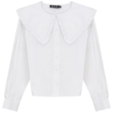 Load image into Gallery viewer, Ladies Bib Collar Cotton Shirt
