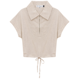 Load image into Gallery viewer, Ladies Linen Zip Tie Vest

