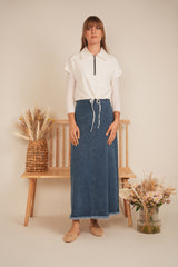 Load image into Gallery viewer, Ladies Linen Zip Tie Vest
