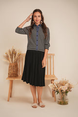 Load image into Gallery viewer, Ladies Striped Button Down Cardigan
