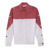 Load image into Gallery viewer, Ladies Dolman 2 Tone Button Shirt
