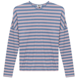 Load image into Gallery viewer, Ladies V Neck Dolman Striped Tee

