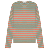 Load image into Gallery viewer, Ladies V Neck Dolman Striped Tee
