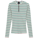 Load image into Gallery viewer, Ribbed Striped Henley Tee
