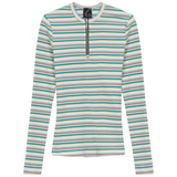 Load image into Gallery viewer, Ribbed Striped Henley Tee
