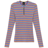 Load image into Gallery viewer, Ribbed Striped Henley Tee
