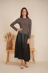Load image into Gallery viewer, Ladies Striped Wrap Tee
