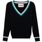 Load image into Gallery viewer, Ladies V Neck Cable Sweater
