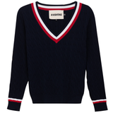 Load image into Gallery viewer, Ladies V Neck Cable Sweater
