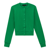 Load image into Gallery viewer, Ladies Cropped Ribbed Cardigan
